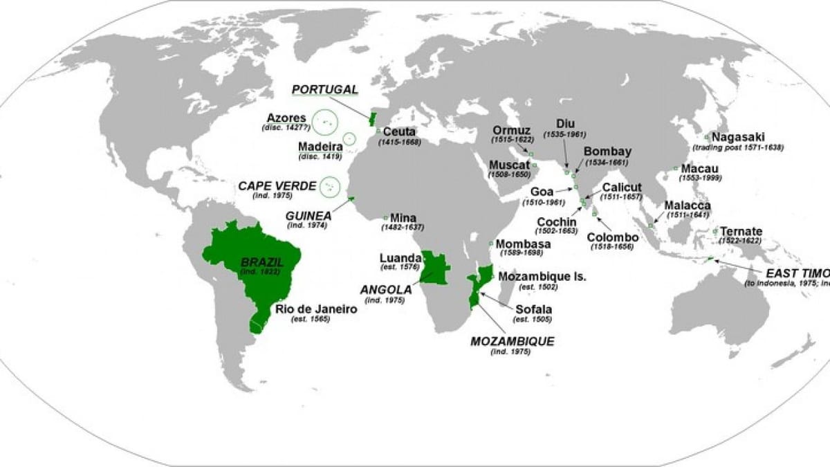 mapa portugalskie imperium