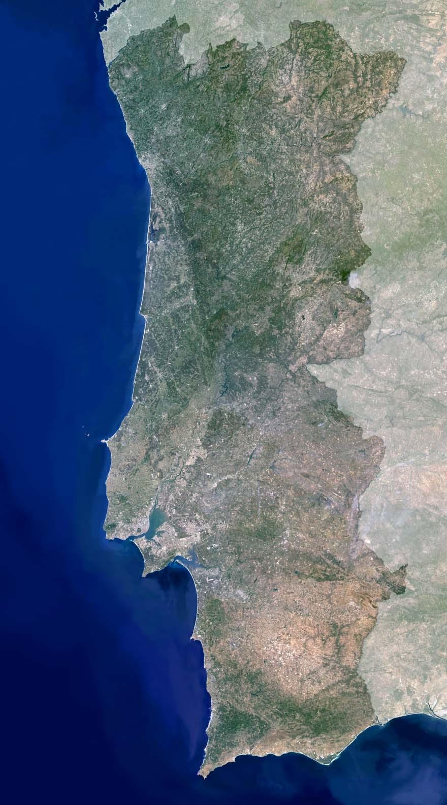 mapa satelitarna Portugalia