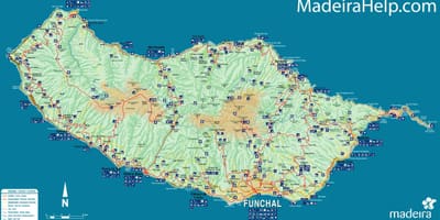Mapa Portugalii Madera