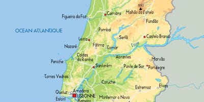 Portugalia na mapie