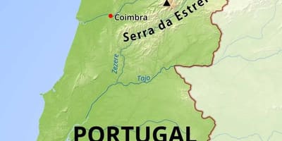 Góry w Portugalii na mapie