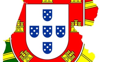 Flaga portugalii mapie