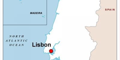 Stolica Portugalii mapa