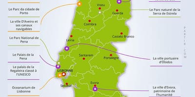 Portugalia muzeów mapie