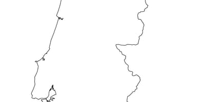 Pusta mapa Portugalii