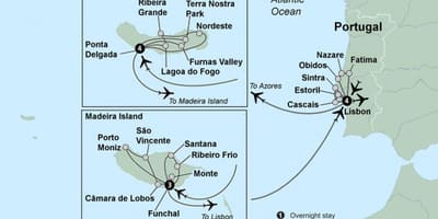 Mapa portugalskich wysp