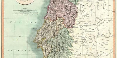 Mapa starej Portugalii